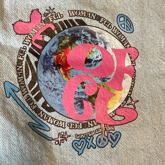 Boohoo straight leg distressed graffiti jeans size 6 90’s Y2K baggy grunge girly - Picture 9 of 13